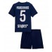 Paris Saint-Germain Marquinhos #5 Barnkläder Hemma matchtröja till baby 2025-26 Kortärmad (+ Korta byxor) Billigt